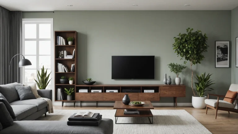 regal über fernseher dekorieren