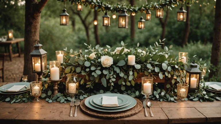 tischdeko hochzeit vintage eukalyptus