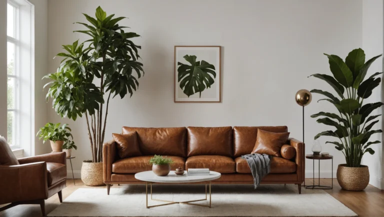 ideen cognac sofa kombinieren