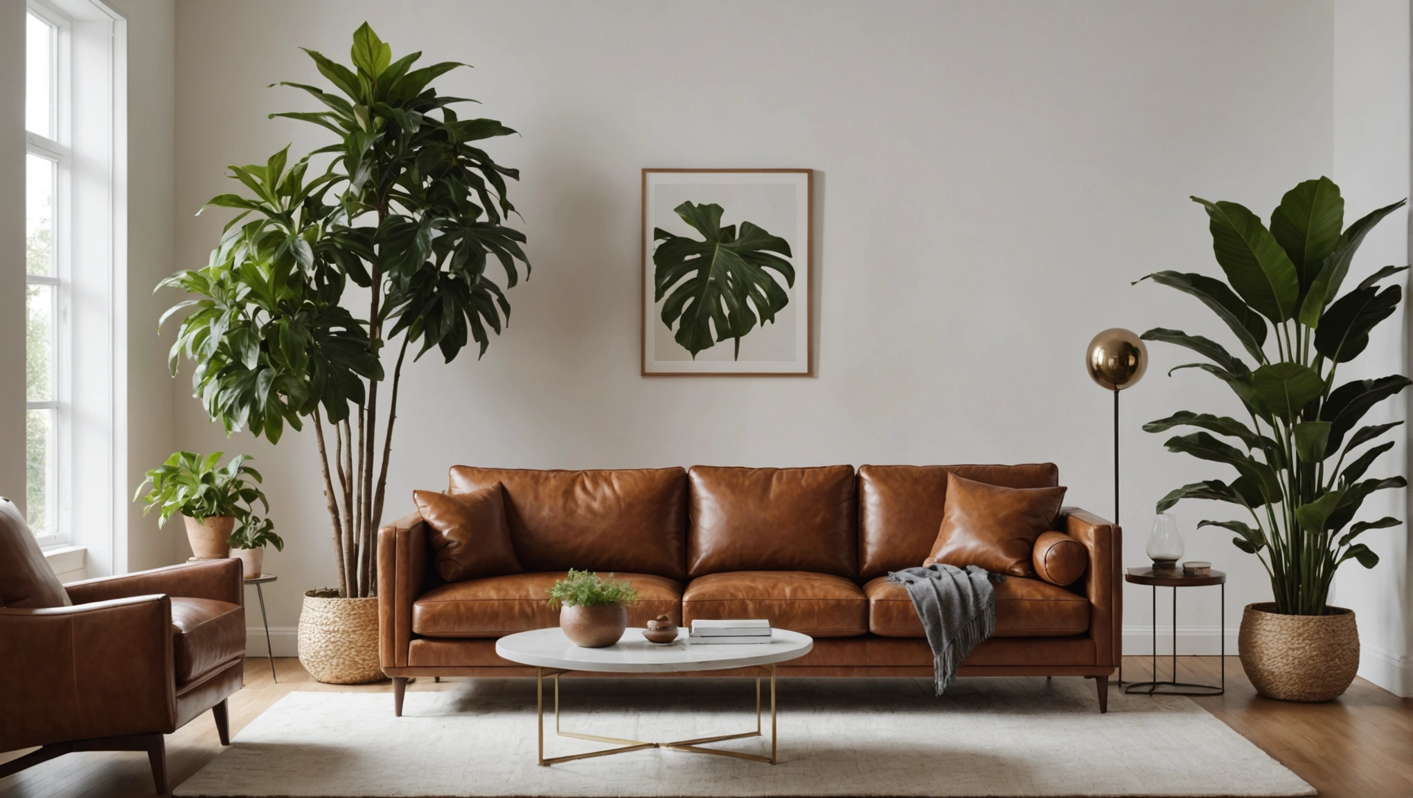 Stilvoll: Cognacfarbenes Sofa in deinem Zuhause