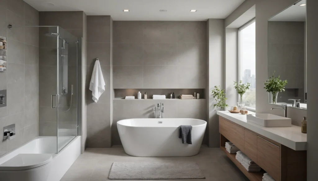 kleines bad mit badewanne und dusche