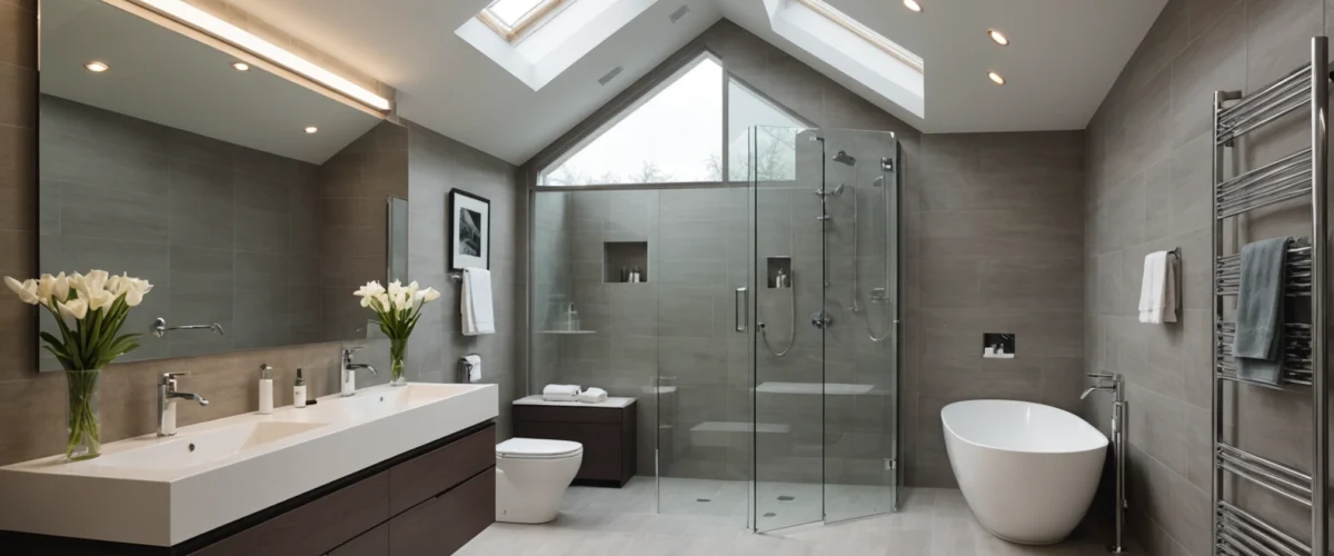 paroi de douche pour sous pente