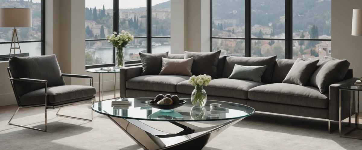 table basse en verre design italien