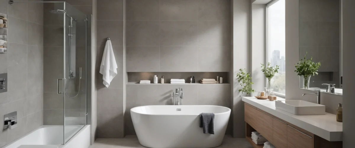 kleines bad mit badewanne und dusche