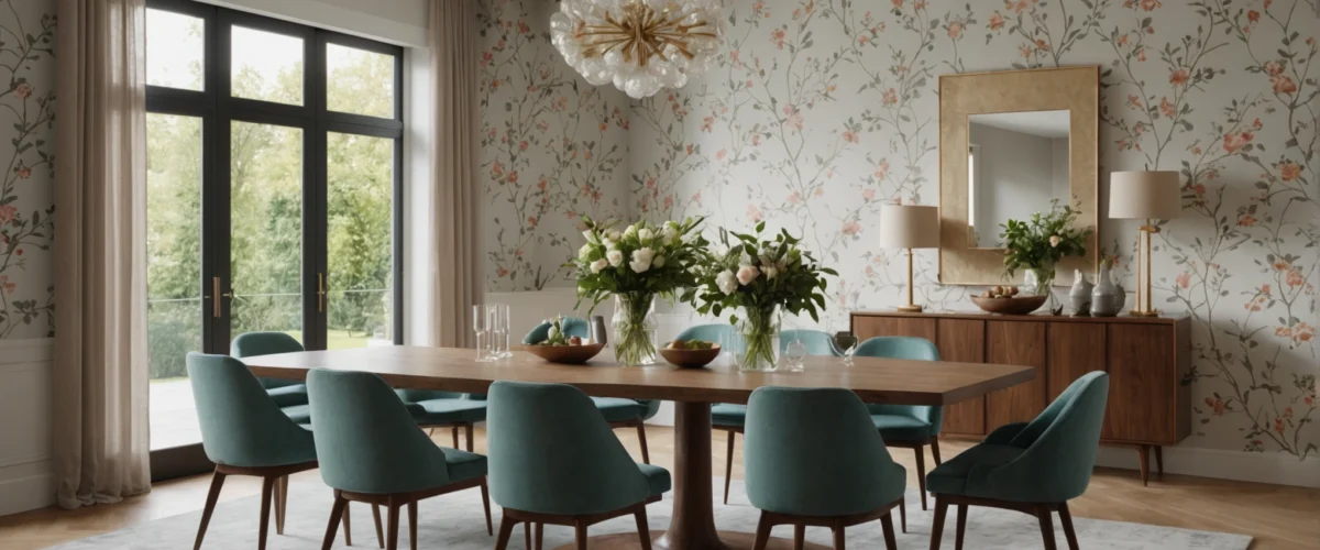 wandgestaltung esszimmer tapeten ideen